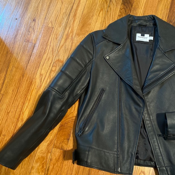 🔥TOP MAN 100%LEATHER BIKER JACKET🔥 - Picture 3 of 6